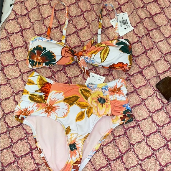 Gibson latimer S swimsuit bikini floral high waist - Picture 3 of 6